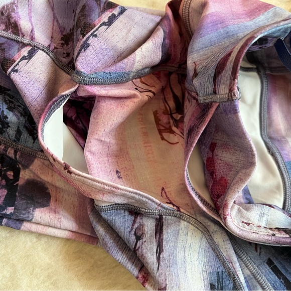 Lululemon Leggings 4 Fast & Free 7/8 Tight II Purple Sunrise Pink Small running - Picture 8 of 15